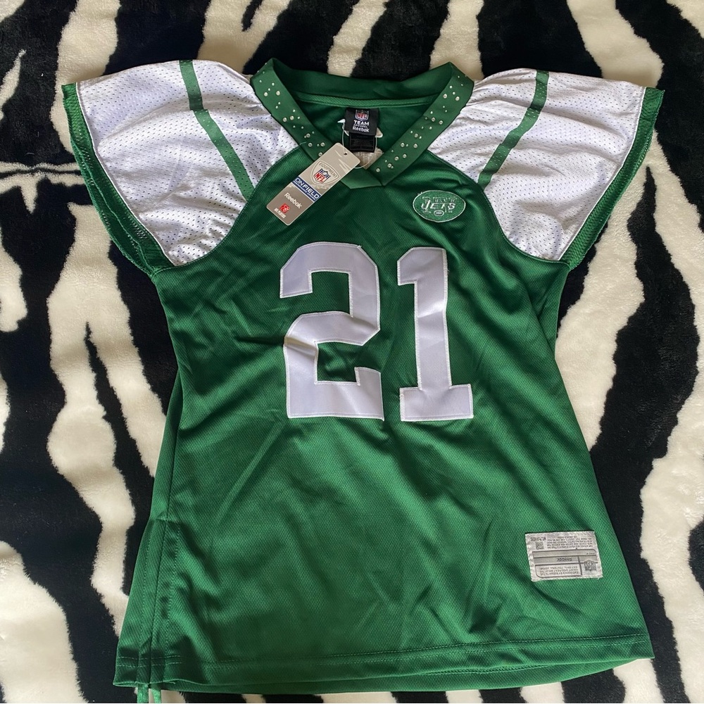 NWT New York Jets Tomlinson Women's Jersey Size Medium Rhinestone NFL Reebok L
